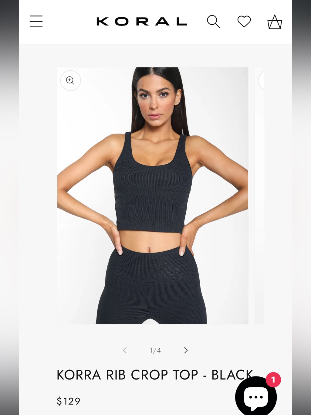 Koral Black Ribbed Set